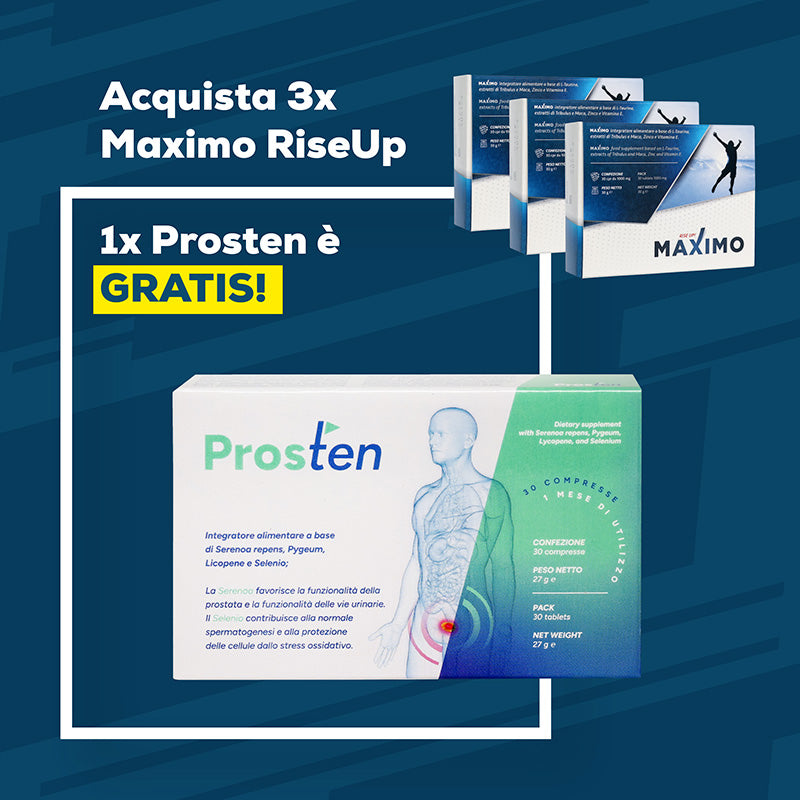 3x MAXIMO RiseUP + PROSTEN Omaggio